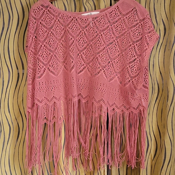 Black Poppy Sweaters - Dusty rose pink shawl